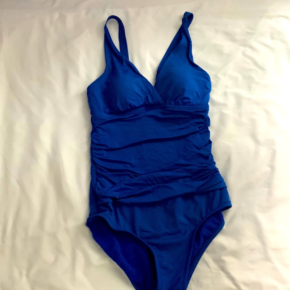 Jantzen Women's Blue One Piece Swimsuit